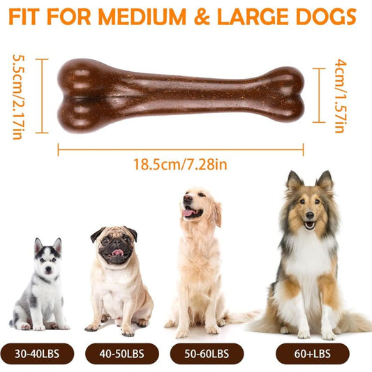 Indestructible Dog Toys, Dog Chew Bones, Light Beef And Bacon Flavor Dog Toys For Large Medium Dogs Dental Care Teeth