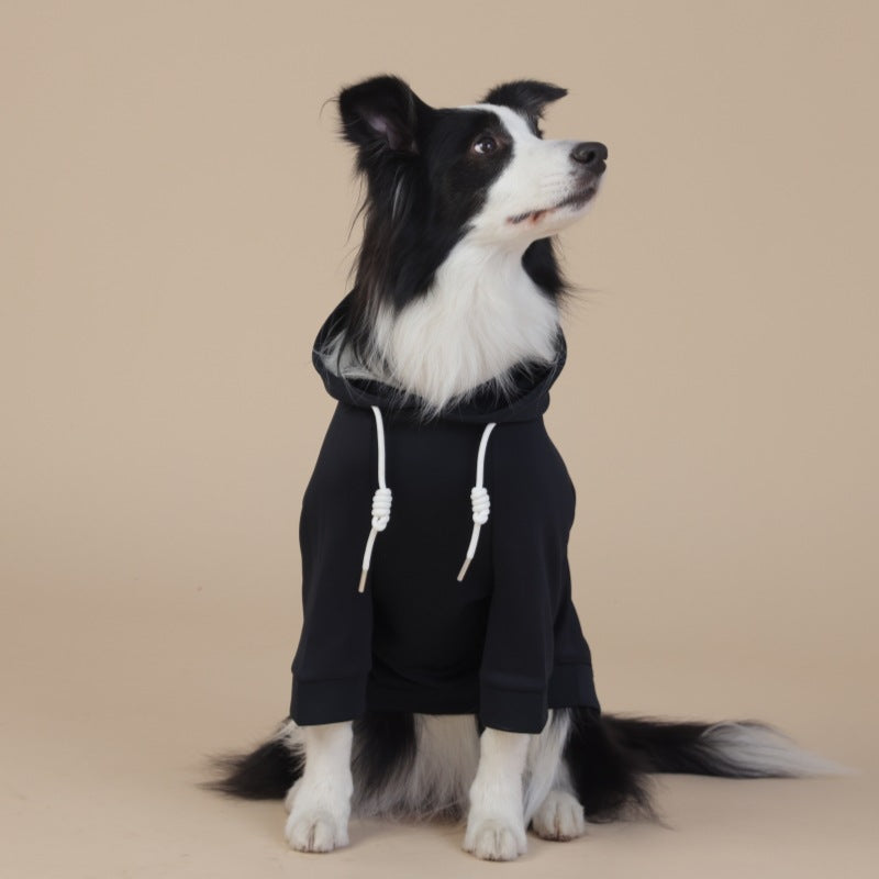 Black classic hooded dog sweatshirt