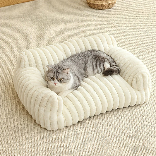 White comfortable cat sofa bed
