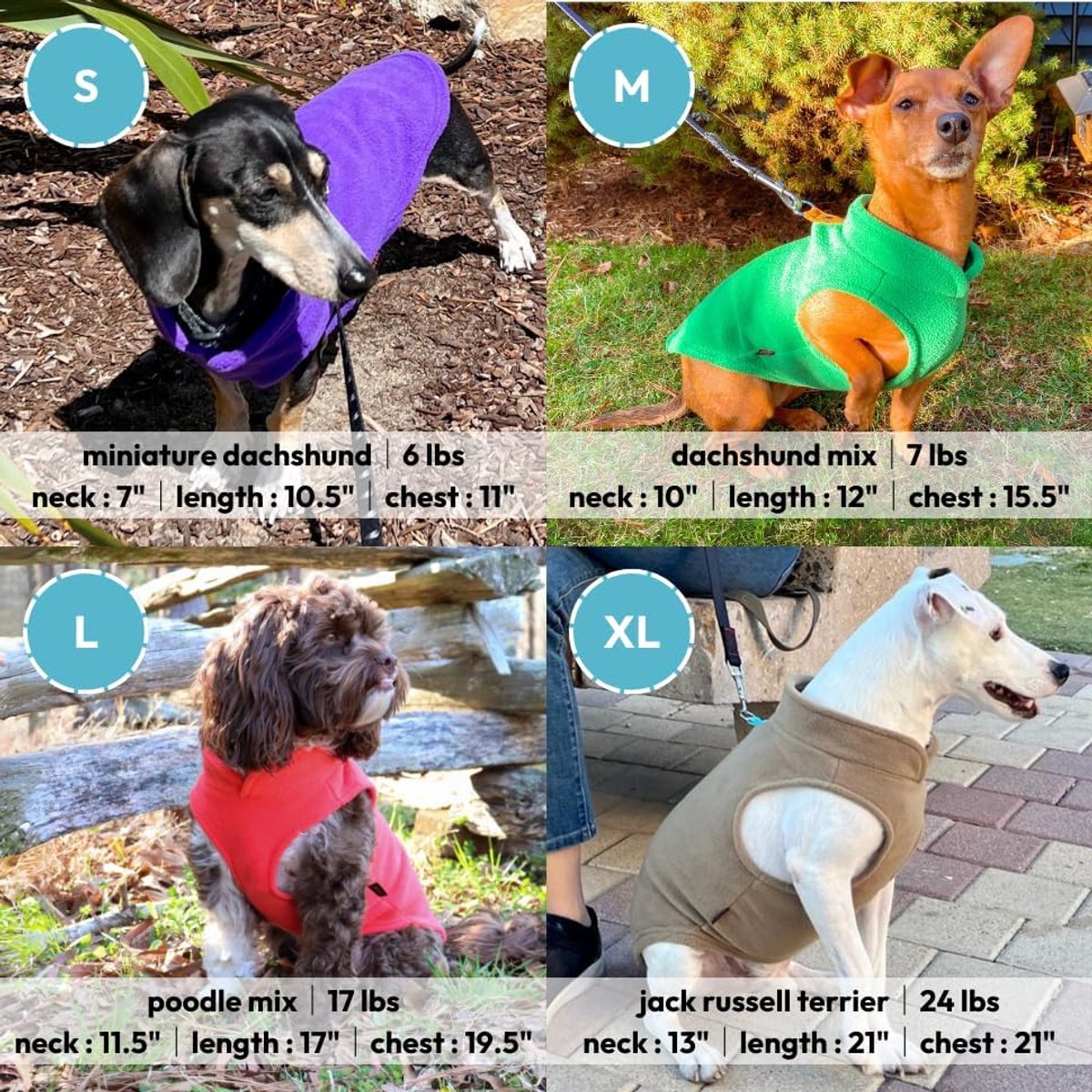 Dog Coat - Fleece Dog Vest - Winter Dog Sweater - Warm Dog Coat - Leash with O-Ring - Perfect for Small and Medium Dogs - Red - Size S