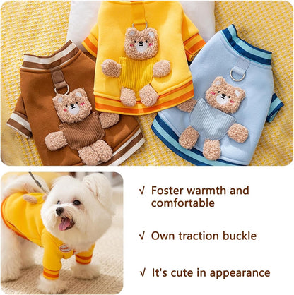 Dog Coat - Dog Sweater - Dog Clothes with D-Ring - Warm Winter Sweater - Soft Sweatshirt - Warm Winter Dog Clothes - Perfect for Small Dogs and Cats - Size XL - Christmas Decorations
