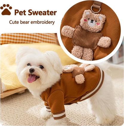 Dog Coat - Dog Sweater - Dog Clothes with D-Ring - Warm Winter Sweater - Soft Sweatshirt - Warm Winter Dog Clothes - Perfect for Small Dogs and Cats - Size XL - Christmas Decorations