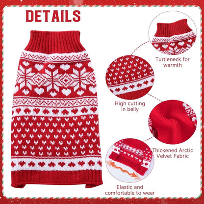 Dog Sweater - Christmas Dog Sweaters - Sleeveless Dog Sweaters - Dog Coat - Warm Autumn and Winter Puppy Sweater - Ugly Sweater - Perfect for Small Dogs - Dog - Medium - New Year's Holidays - S