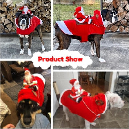 Dog Costume Christmas - Christmas Clothing For Dog/Cat - Christmas Outfit For Puppies - Hooded Dog Christmas Suit - Dog Christmas Clothing - Funny Dog Christmas Costume - Size XXL - Dog Fancy Dress Costumes - Dog Clothing - Pet Christmas Costume - Christm