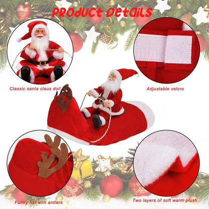 Dog Costume Christmas - Christmas Clothing For Dog/Cat - Christmas Outfit For Puppies - Hooded Dog Christmas Suit - Dog Christmas Clothing - Funny Dog Christmas Costume - Size XXL - Dog Fancy Dress Costumes - Dog Clothing - Pet Christmas Costume - Christm