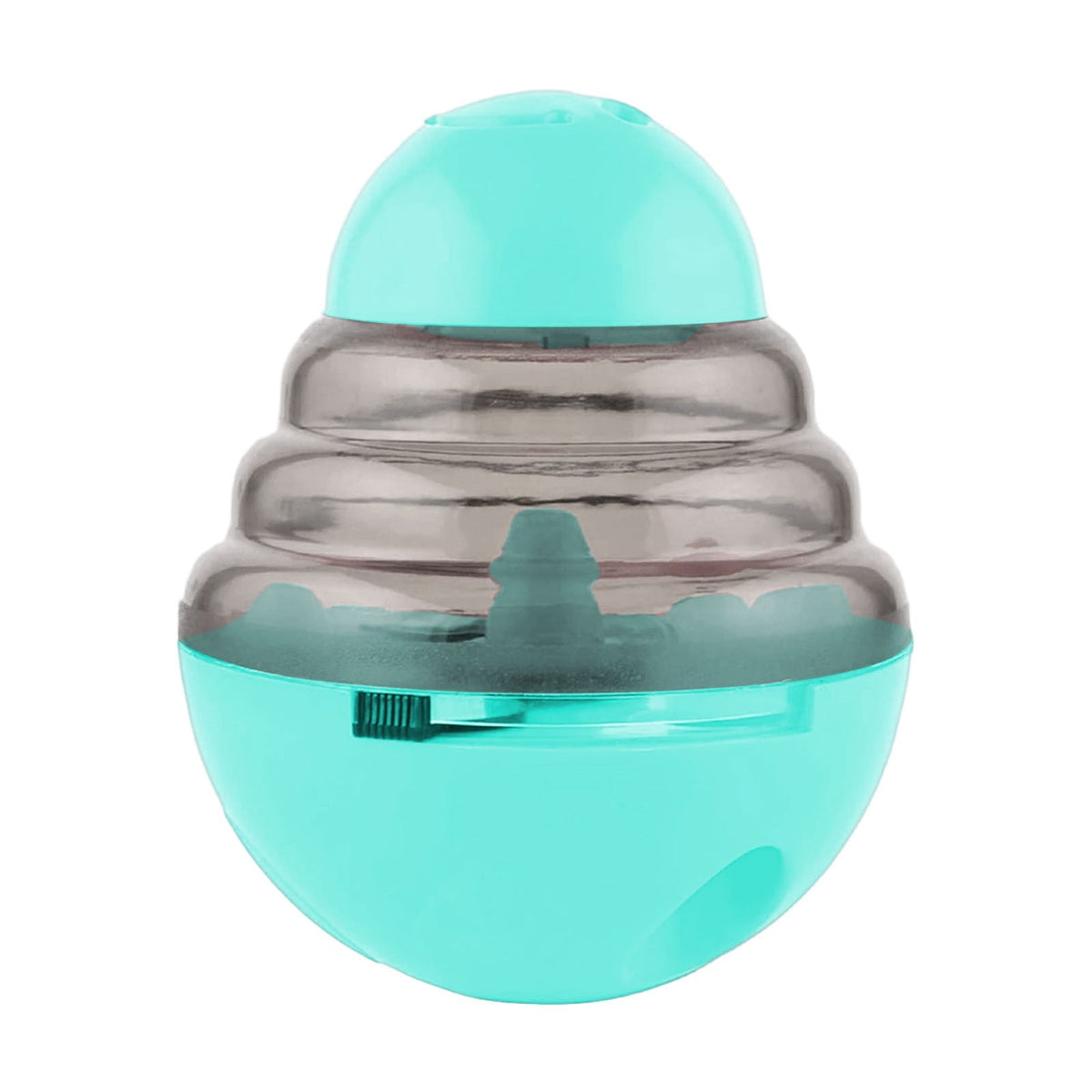 Green and blue roly-poly dog feeder toy