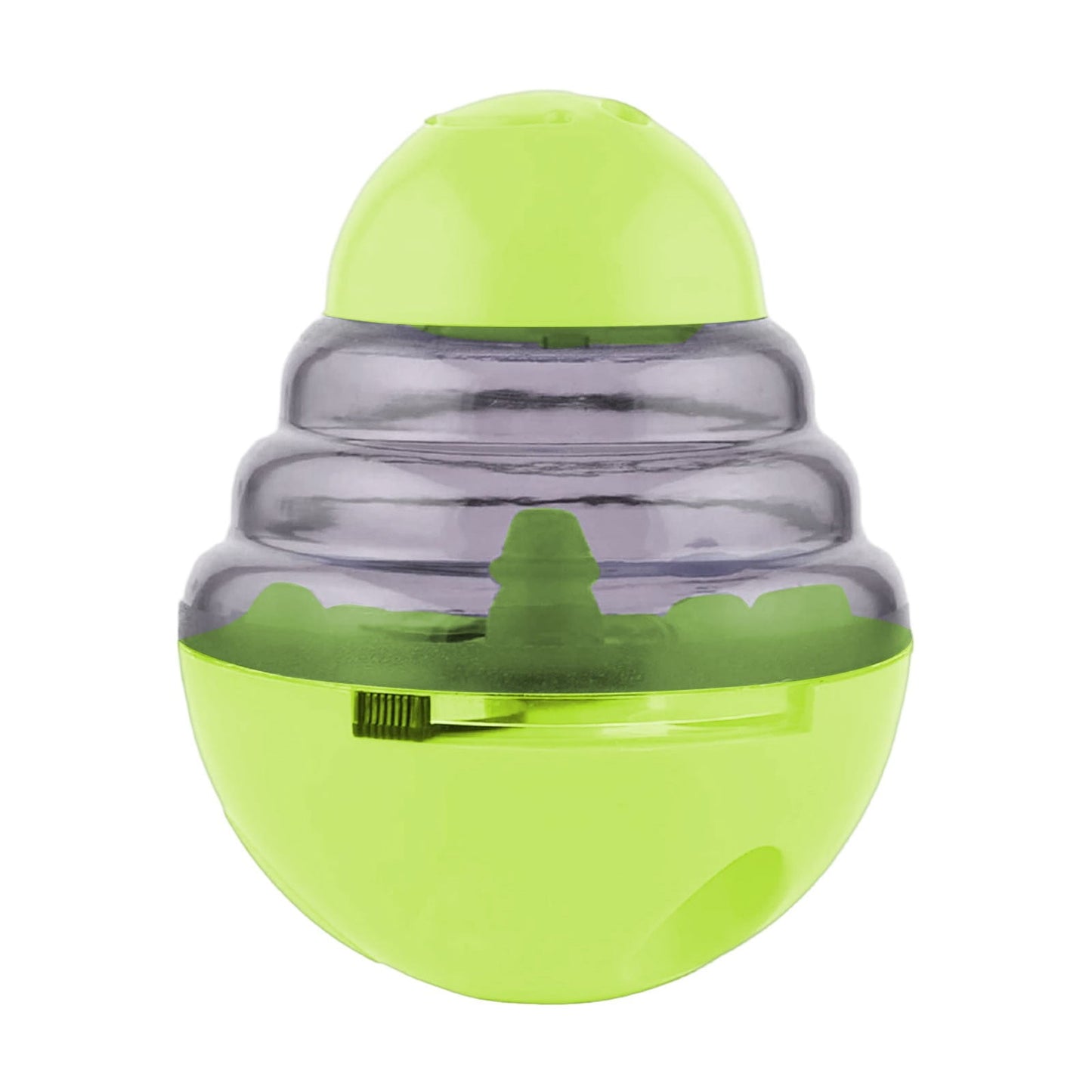 Green roly-poly dog feeder toy