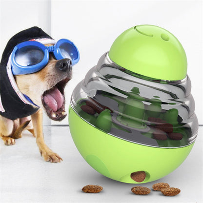 LGCASL Pet Feeding Roly-Poly Toy, Interactive Dog Dispenser Toys Slow Feeder Puzzle Dog Brain Stimulation Toys Dog Christmas Enrichment Boredom Toys for Puppy Small Medium Large Dogs Grad Green