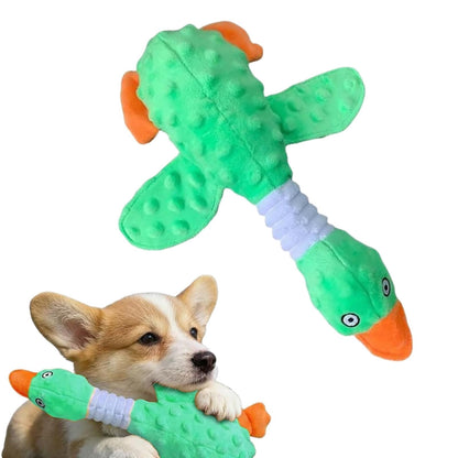 LGCASL Pink Duck Chew Toy Dog Toys for Aggressive Chewers 2026 New Dog Toys Calming Toy for Dogs Indestructible Toy with in Squeaker for Boredom Yellow Dog Plush for Dogs, Pink Green