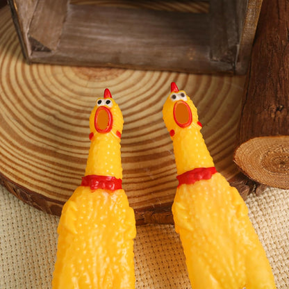 20PCS Squeaky Rubber Chickens, Screaming Chickens Bulk Prank Novelty Toys Pet Toys for Party Favors Family Game Dog Toys Noise Maker