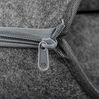 Felt Cat Tunnel Bed Donut Cave Nest for Kittens and Small Pets 50x30cm - Light Grey