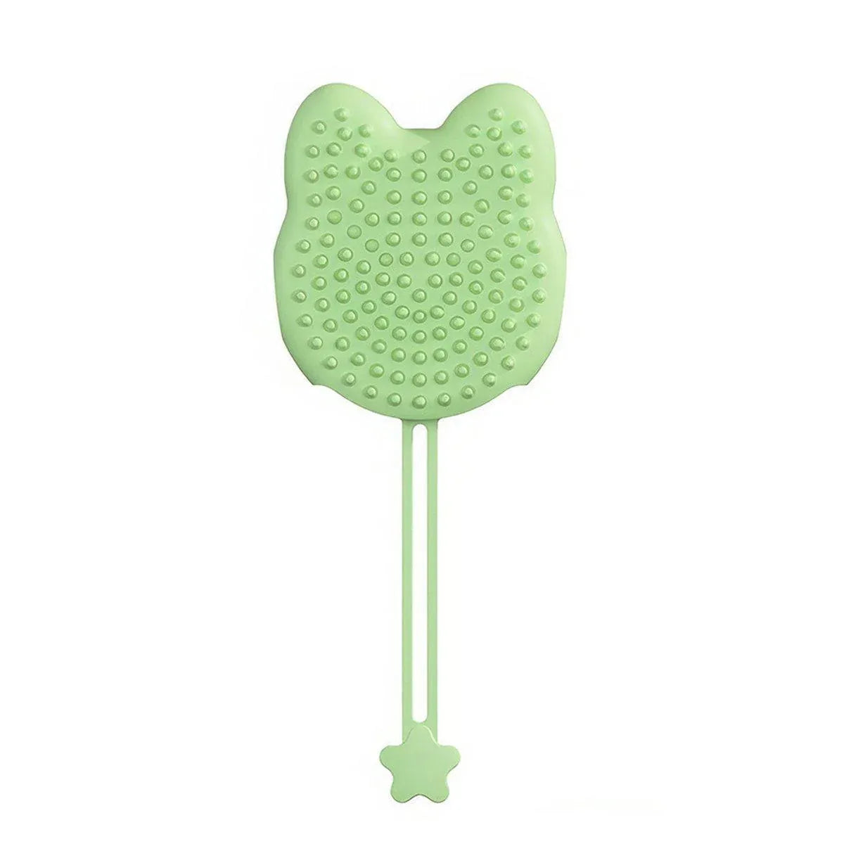 Double hand cat bath gloves - Green (photo 1)