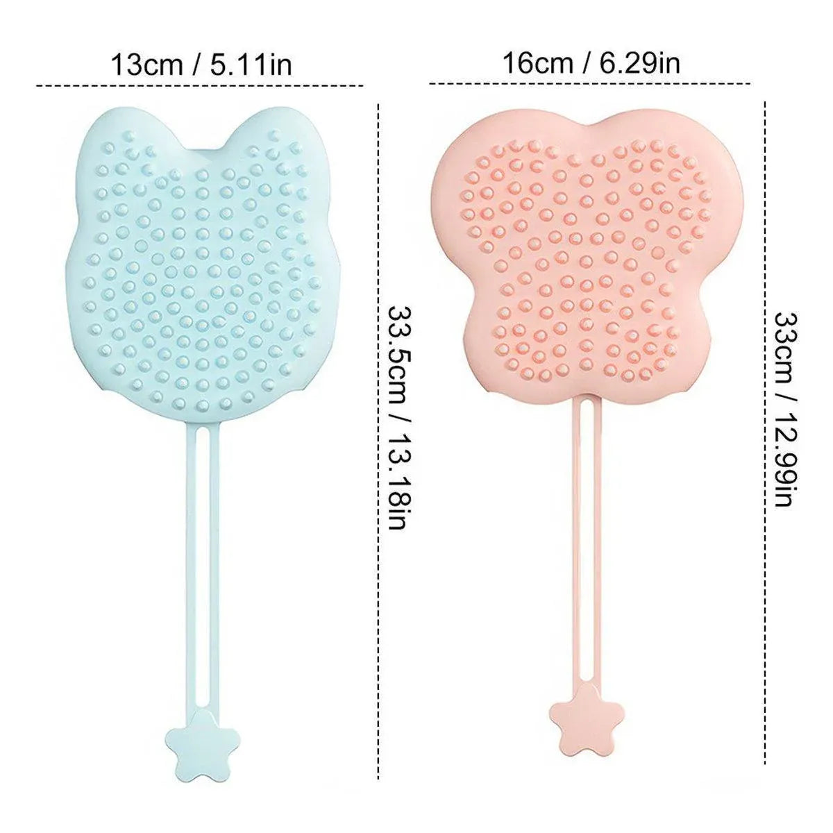 Double Hand Cat Bath Gloves Hair Removal Comb Grooming Floating Hair - White