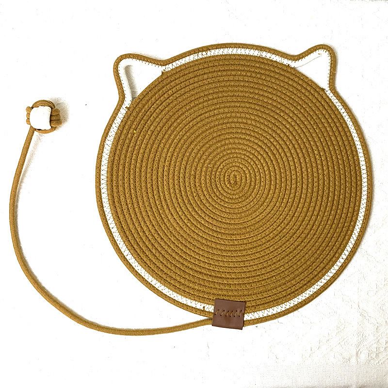 Brown Cat Scratching Mat with Toy Ball - 50cm